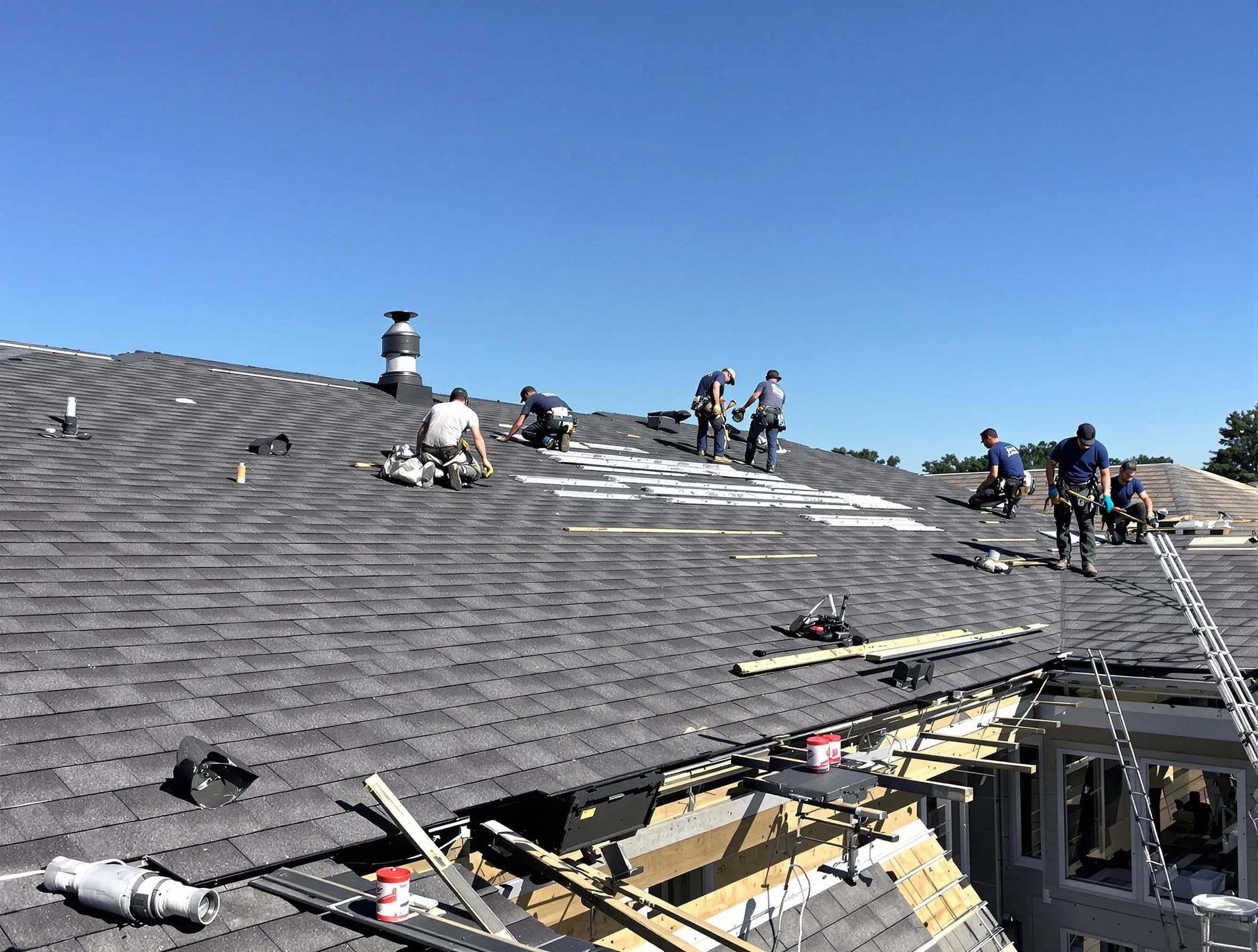 Green Roofing Company experts performing roof installation in Green, OH