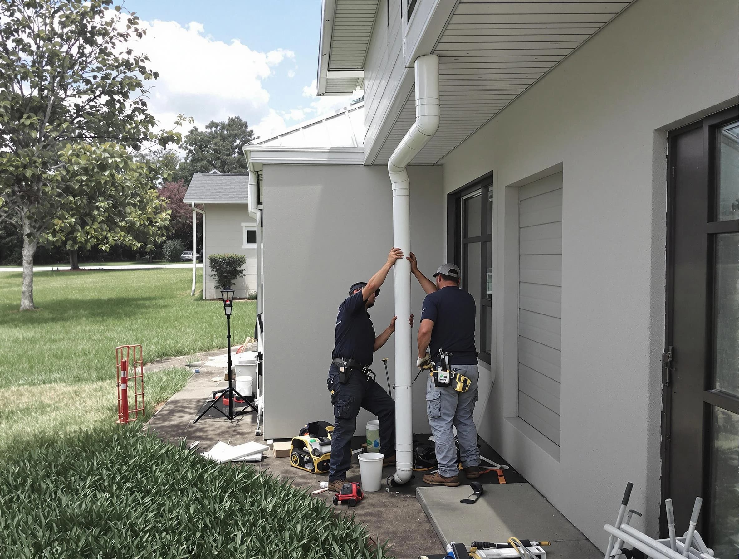 Downspout Installation in Green