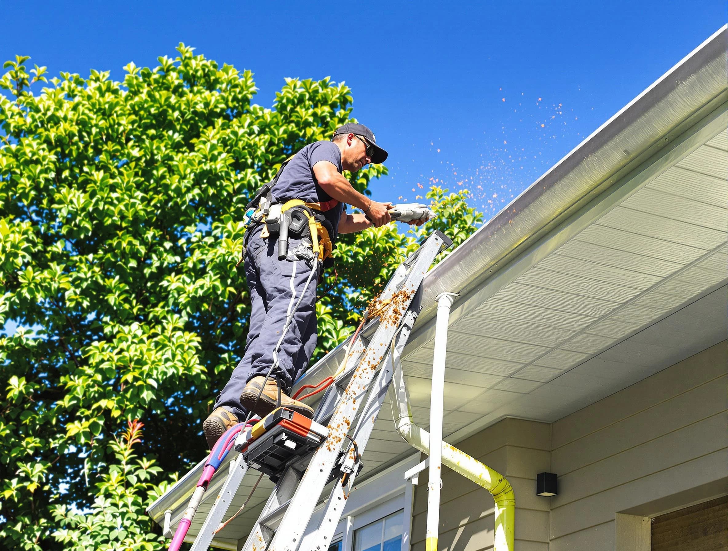 Gutter Cleaning in Green